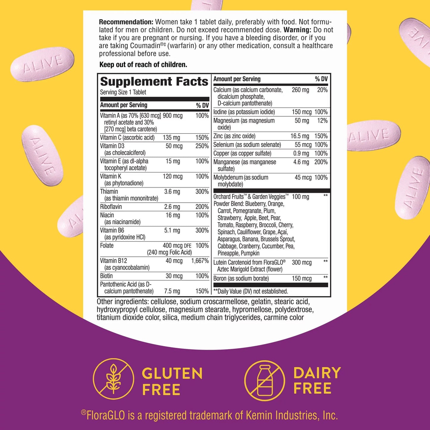 ALIVE, TAB MULTIVITAMIN WOMENS50+ (50/BX)