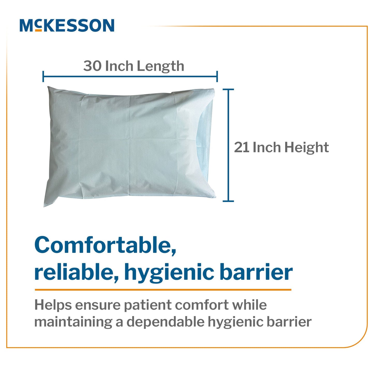 PILLOWCASE, DISP STD ECON BLU 21"X30" (100/CS)