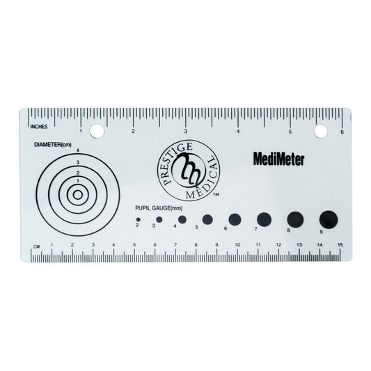 MEDIMETER PLASTIC CLR INCHES, CENTIMETER PUPIL GAGE