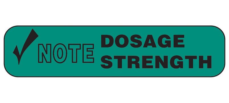LABEL, NOTE DOSAGE STRENGTH (1000/PK)