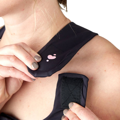BRA, PST-OP SERENA W/PCKT PUFFADJ STRAP BLK XLG (36/CS)