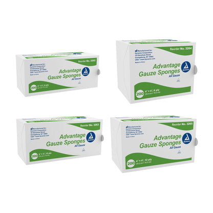GAUZE, SPONGE N/S 8PLY 4"X4" (200/PK 20PK/CS)