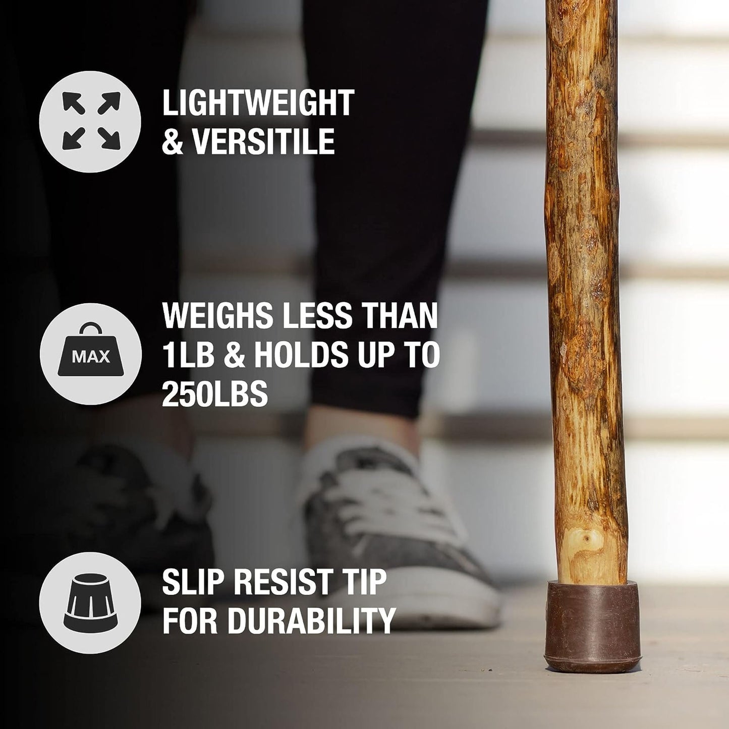 STICK, WALKING BRAZOS FREE FROM AMERICAN HARDWOOD 41"