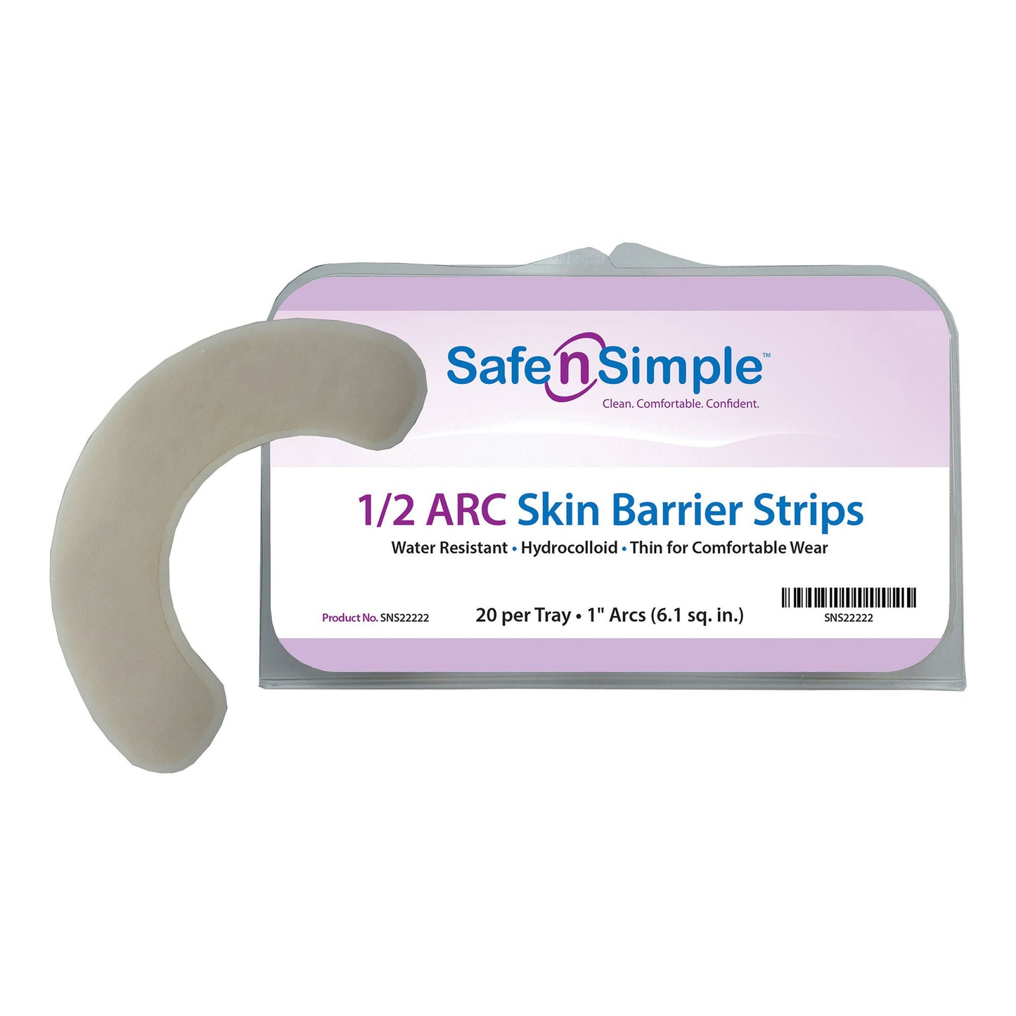 BARRIER, SKIN HYDROCOLLOID 1/2CIR STRIPS (20/TR 24TR/CS)
