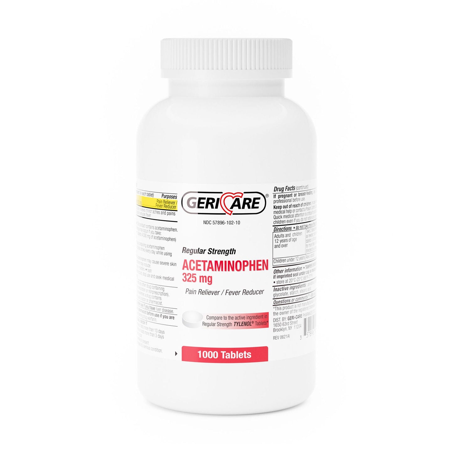 ACETAMINOPHEN, TAB 325MG (1000/BT 12BT/CS)