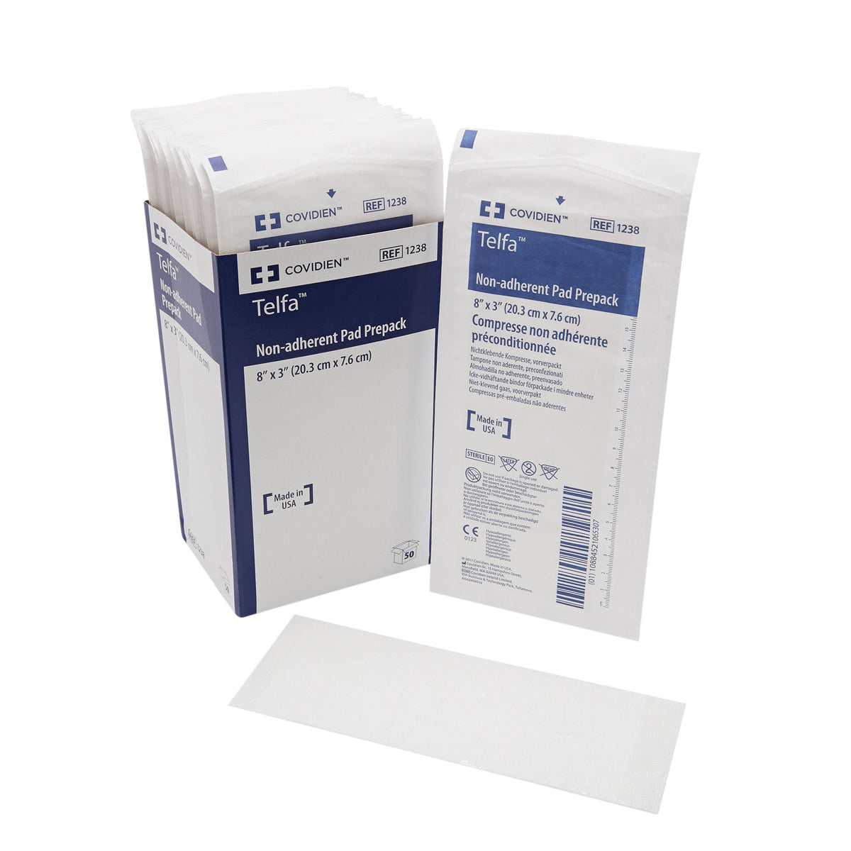 DRESSING, TELFA STR 8"X3" 1'S (50/CT) KENDAL