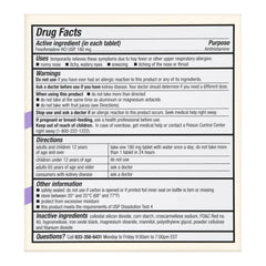 FEXOFENADINE HCL, TAB FT 180MG(70/BT)