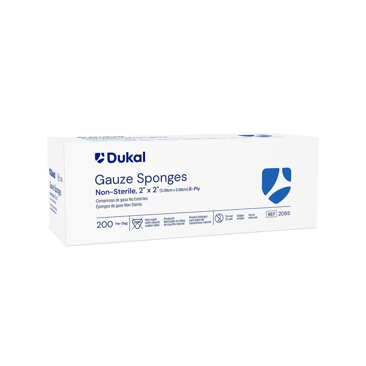 SPONGE, GAUZE 2"X2" 8PLY N/S (200/BG 25BG/CS)
