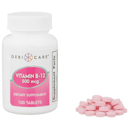 VITAMIN B-12, TAB 500MCG (100/BT 12BT/CS)