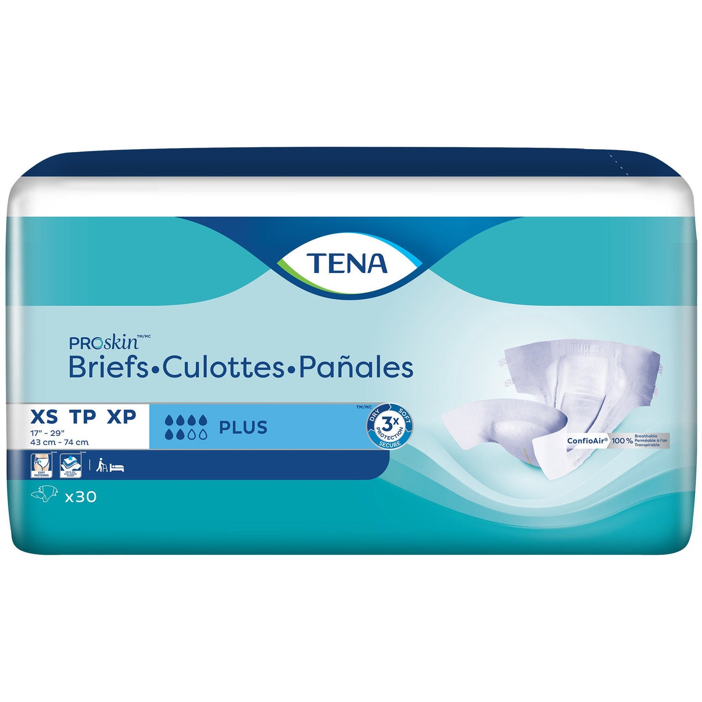 BRIEF, TENA YOUTH (30/PK 3PK/CS)