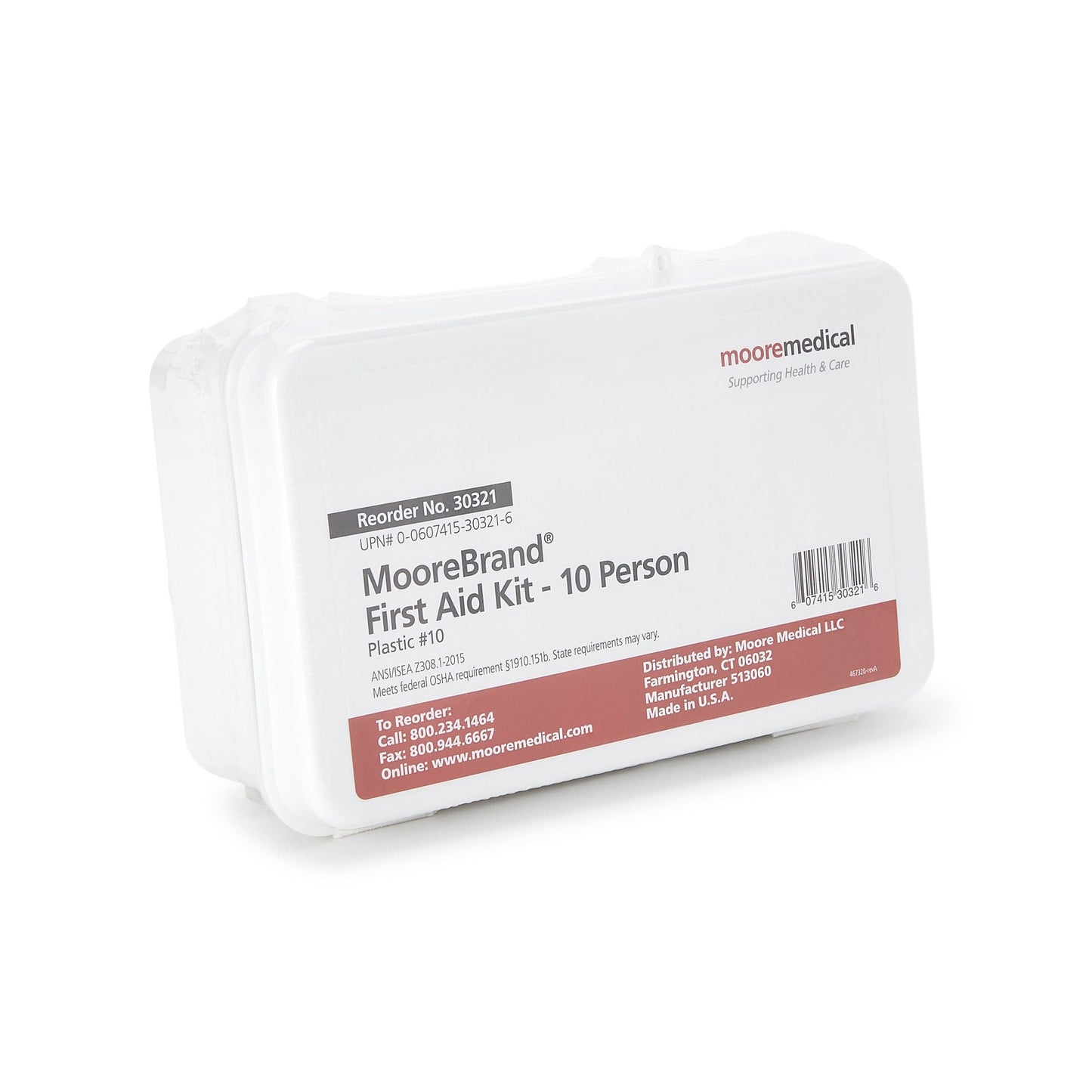 FIRST AID KIT, 10PERSON PLAS 5"X3"X8" (12/CS)