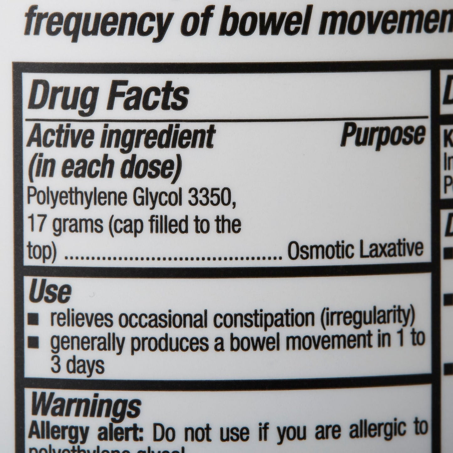 POLYETHYLENE GLYCOL, PDR 30DOSE 17.9OZ (12/CS)