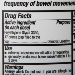 POLYETHYLENE GLYCOL, PDR 30DOSE 17.9OZ (12/CS)