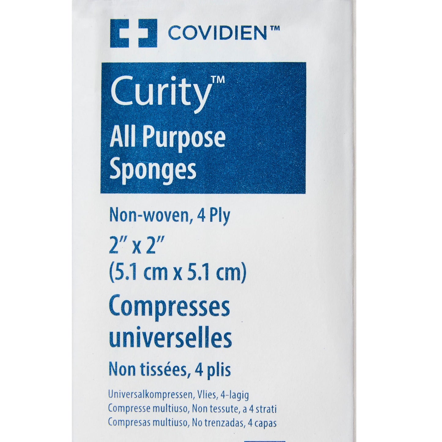 SPONGE, GAUZE CURITY 4PLY 2"X2" (200/BG 40BG/CS)
