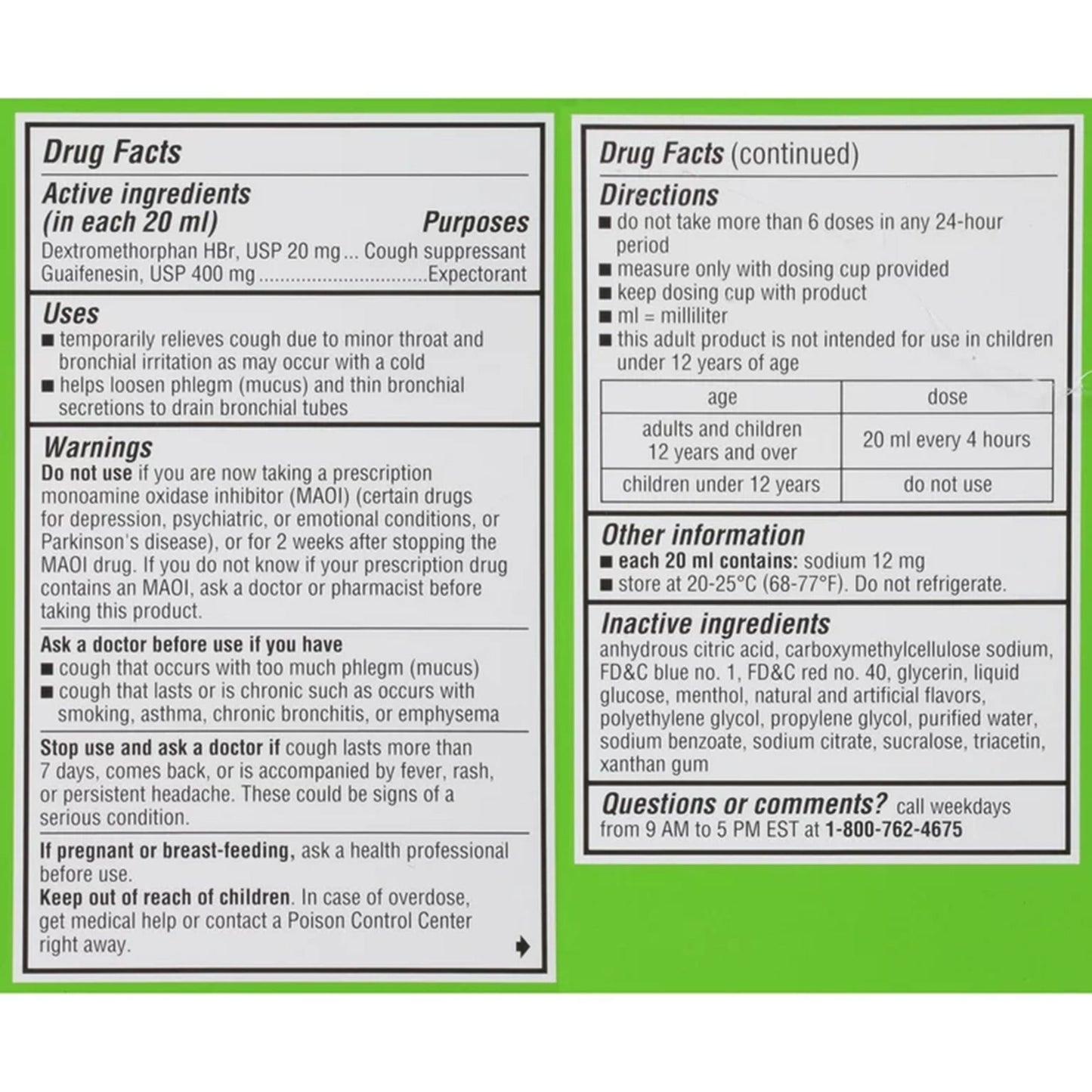 ROBITUSSIN DM, LIQ MAXIMUM STRENGTH ADLT 8OZ