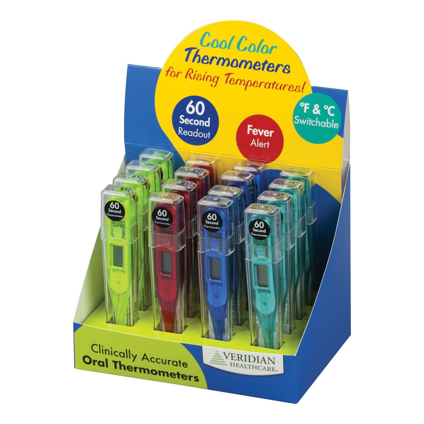DISPLAY, THERMOMETER DIGITAL 60SECOND (16/PK 8PK/CS)