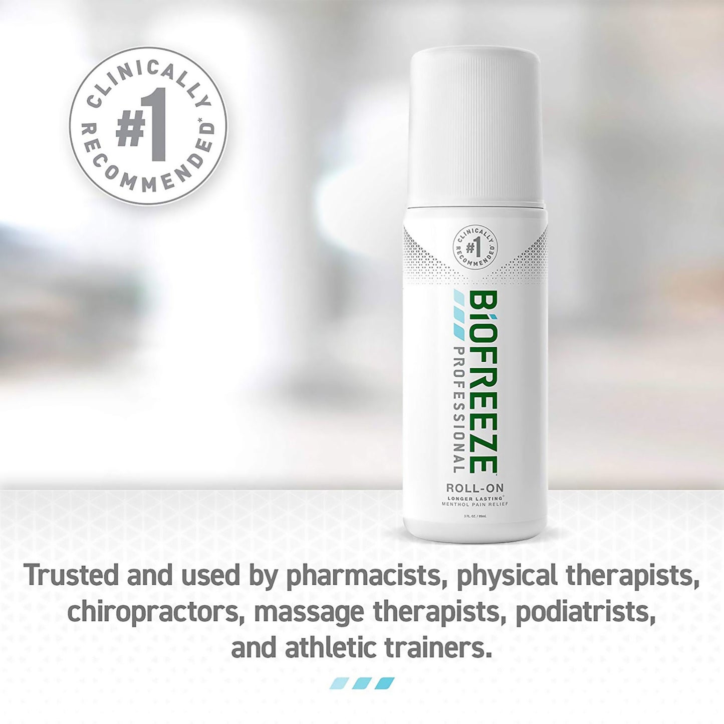 BIOFREEZE PRO, ROLL-ON GRN 3OZ (12/BX 12BX/CS)