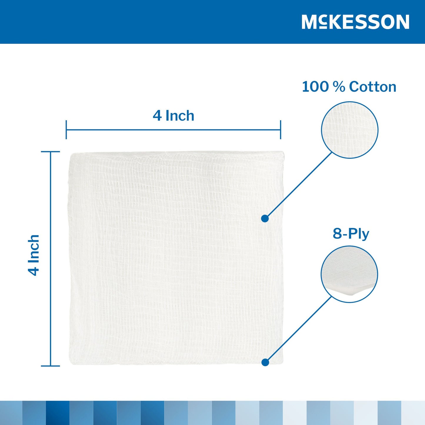 SPONGE, GAUZE 8PLY STR 2'S 4"X4" (2/PK 50PK/BX 12BX/CS)
