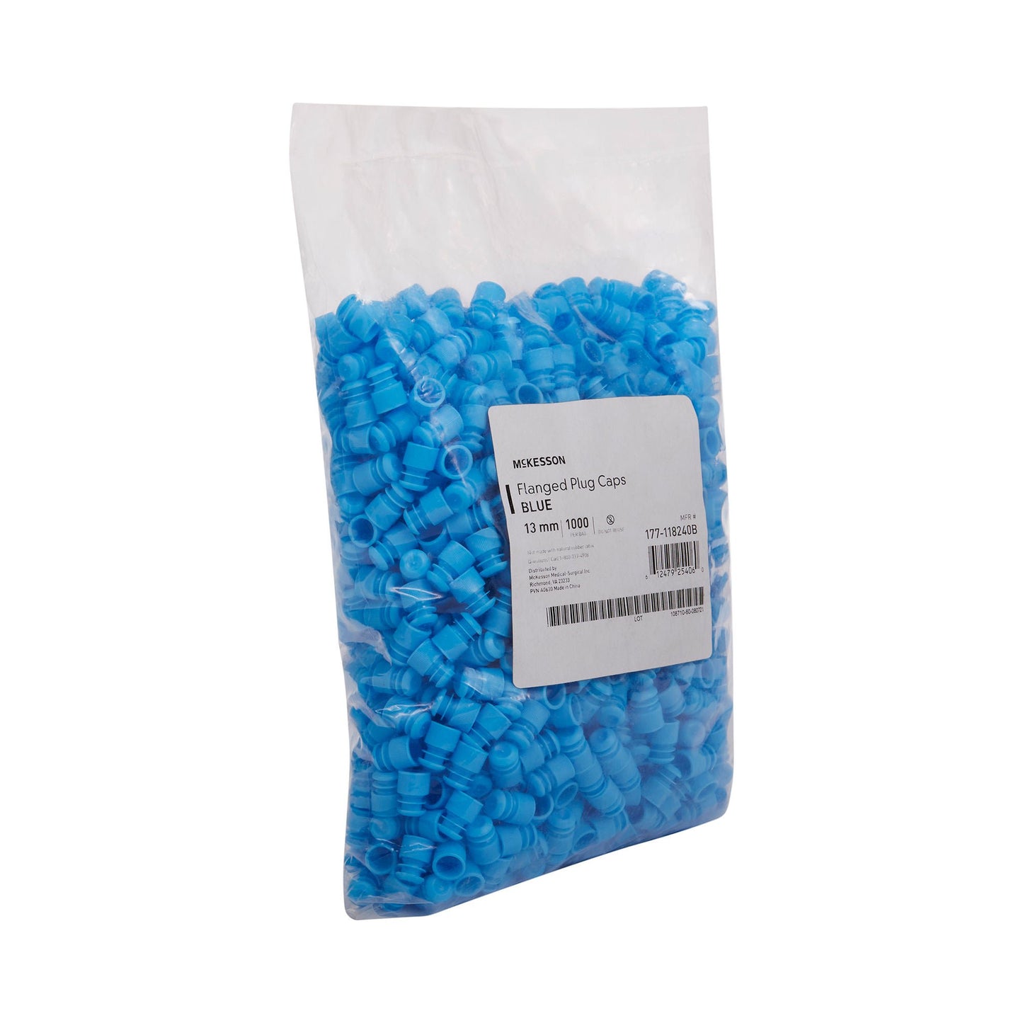 CAP, VAC TUBE BLU 13MM (1000/BG 20BG/CS)