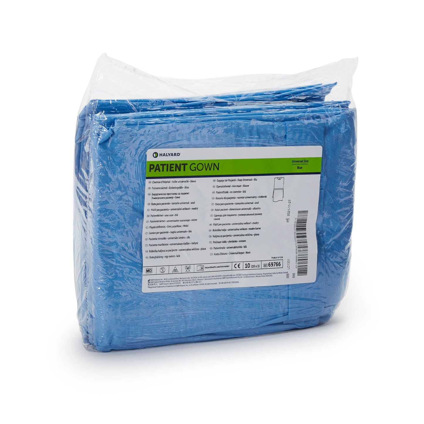 GOWN, XRAY BLU (10/BX 10BX/CS)