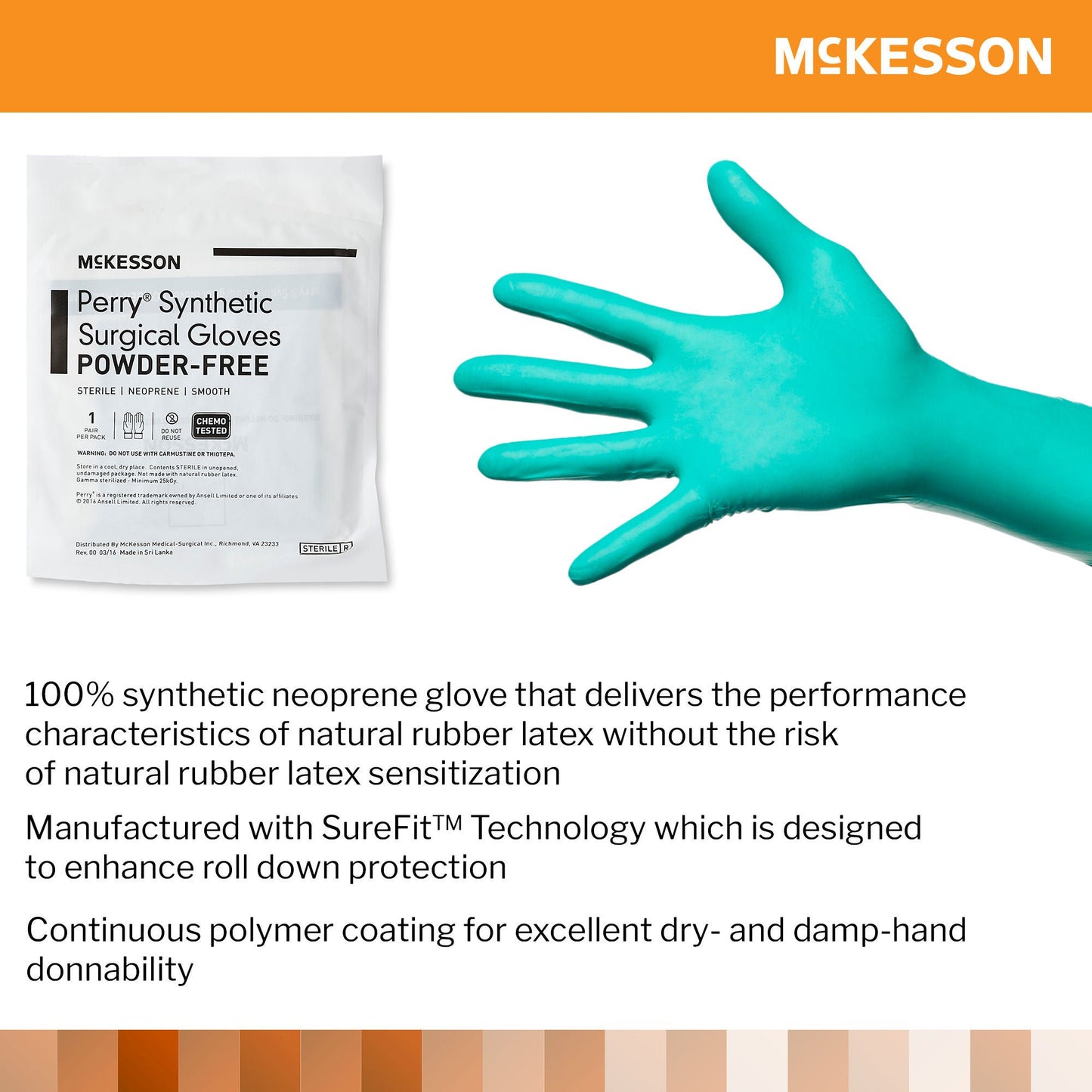 GLOVE, SURG NPRN 6.5 STR2 SMTHCHEMO (50PR/BX 4BX/CS)