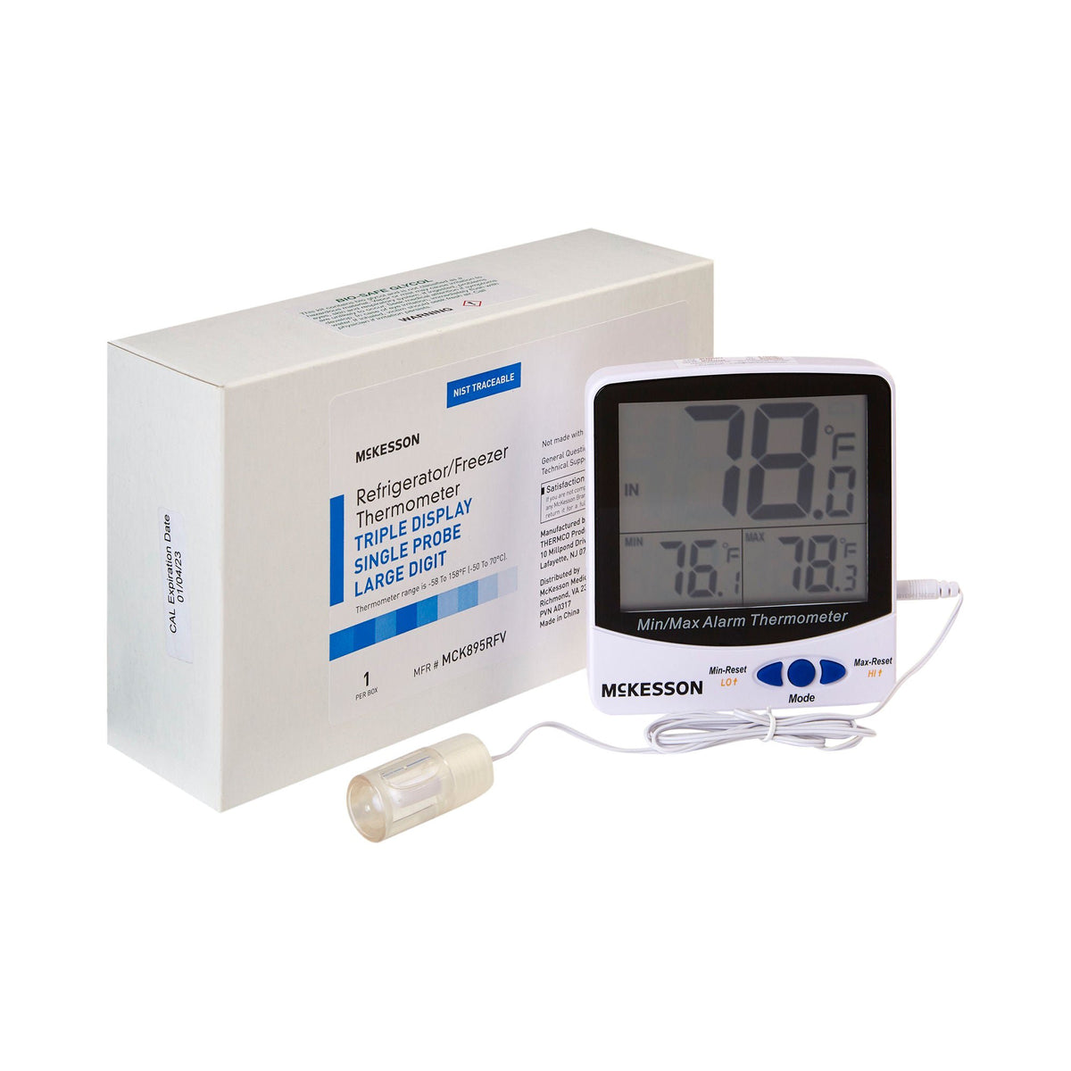 THERMOMETER, REFRIG/FRZR TRACEABLE PROBE ACC 0.5/RES 0.1