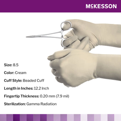 GLOVE, SURG NPRN 8.5 STR2 SMTHCHEMO (50PR/BX 4BX/CS)
