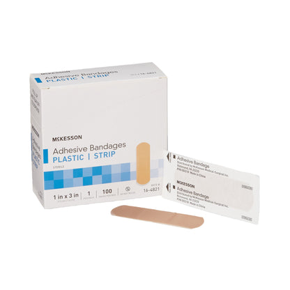 BANDAGE, ADHSV SHR STRP 1X3 (100/BX 24BX/CS)