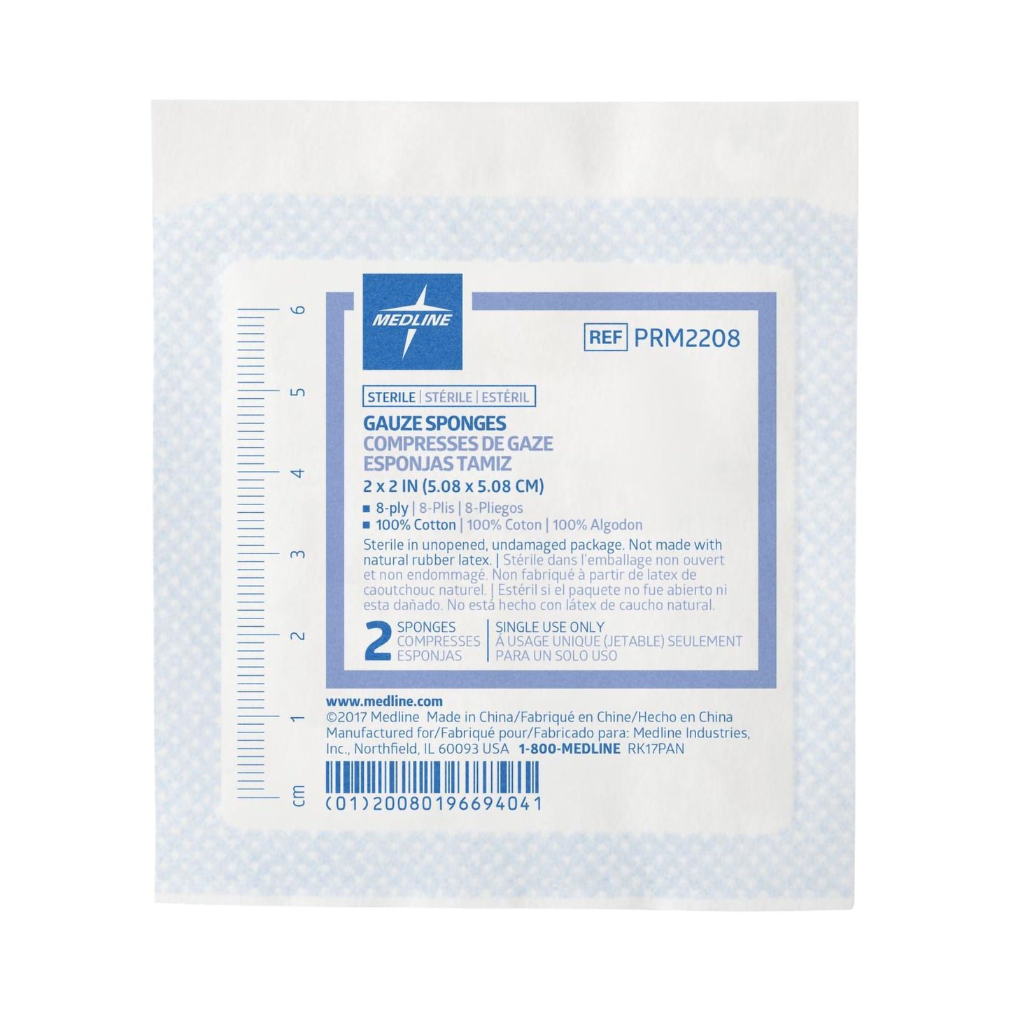 GAUZE, SPNG CARING STR 2"X2" 8PLY (2/PK 50PK/BX 30