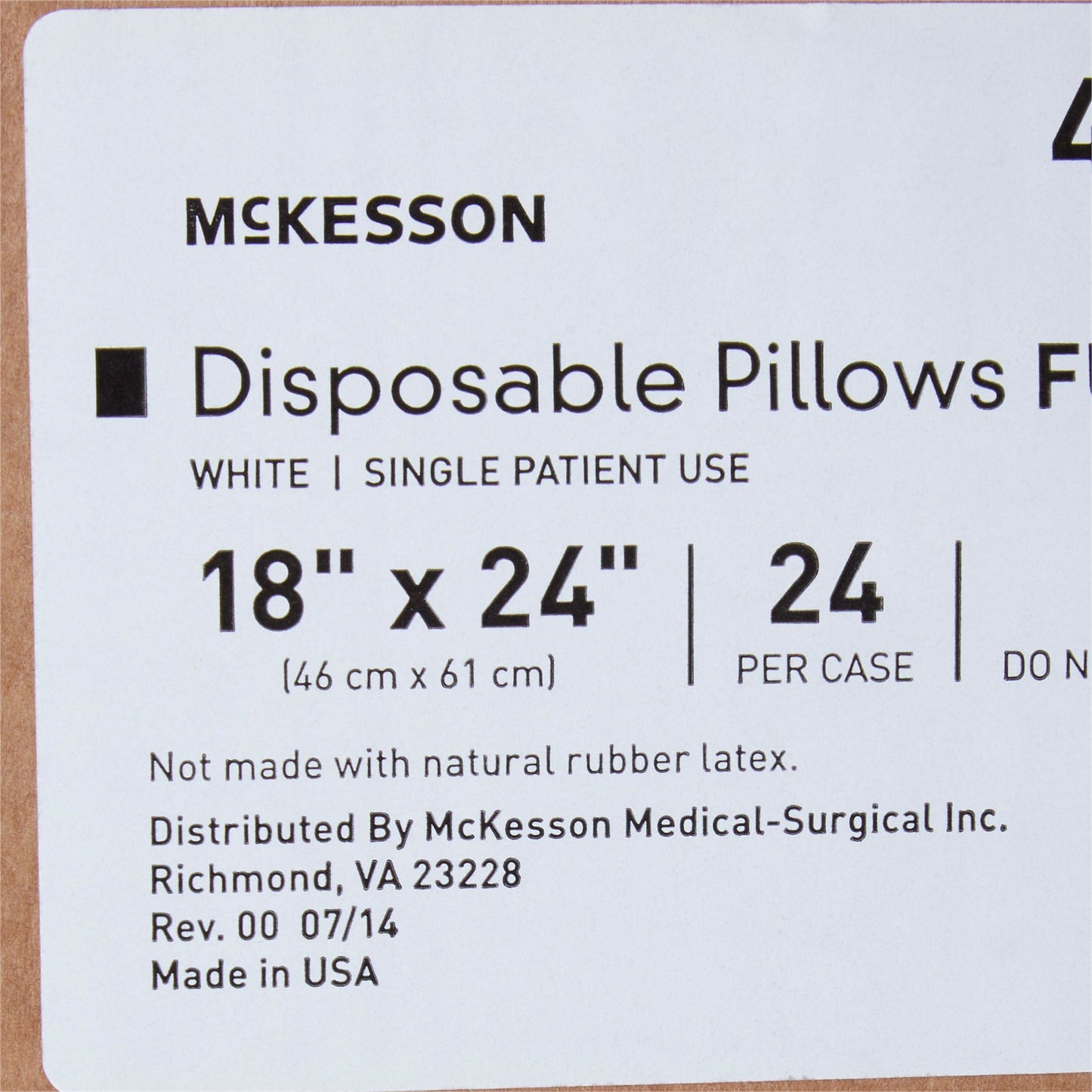 PILLOW, DISP FULL LOFT WHT 18X24" (24/CS)