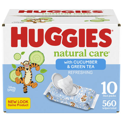 WIPE, BABY HUGGIES NATURAL CARE REFRESHING (560/CS)