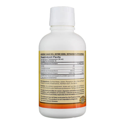 CALCIUM CITRATE+D3, LIQ 1000MG16OZ