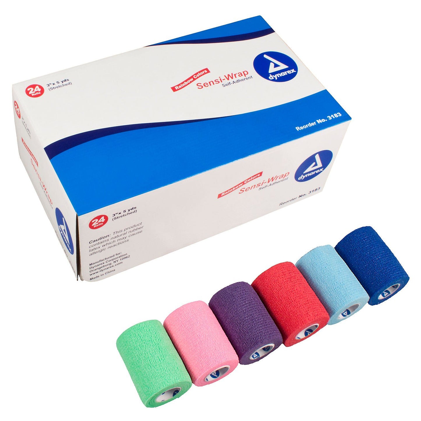 BANDAGE, SENSIWRAP 3"X5' RAINBOW (24/CS)