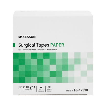 TAPE, ADHSV PAPER LF 3"X10YDS (4RL/BX)