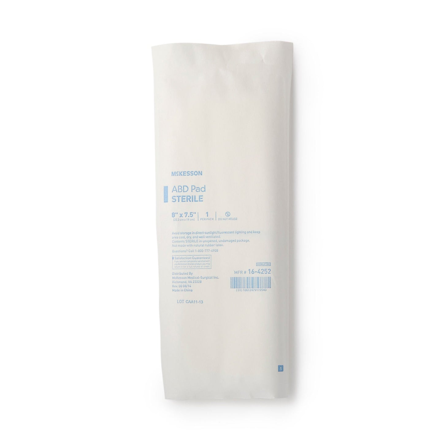 PAD, ABD 8X7.5" STR LF (1/PK 12PK/BX)