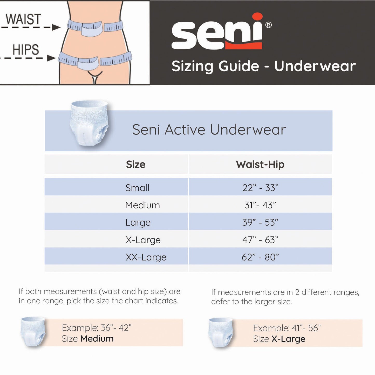 UNDERWEAR, INCONT ACTIVE CLASSIC+ XLG 47"-63" (14/PK 4PK/CS
