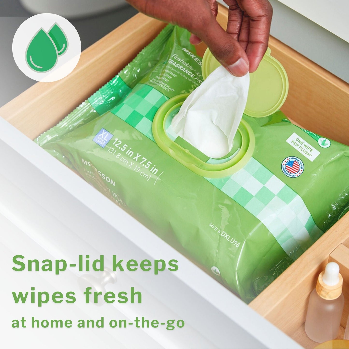 WIPE, WET FLUSHABLE XL UNSCNTDSFT PK W/LID (96/PK 6PK/CS)