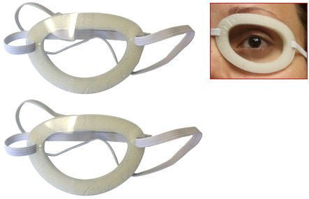 CHAMBER, MOISTURE EYE PATCH CLR FOAM-EDGED W/ELAS BAND LG