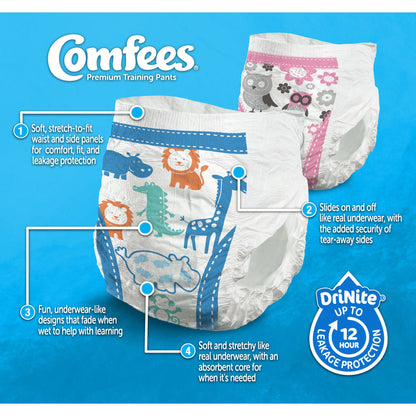 PANTS, TRAINING COMFEES GIRLS 2T-3T (26/BG 6BG/CS)