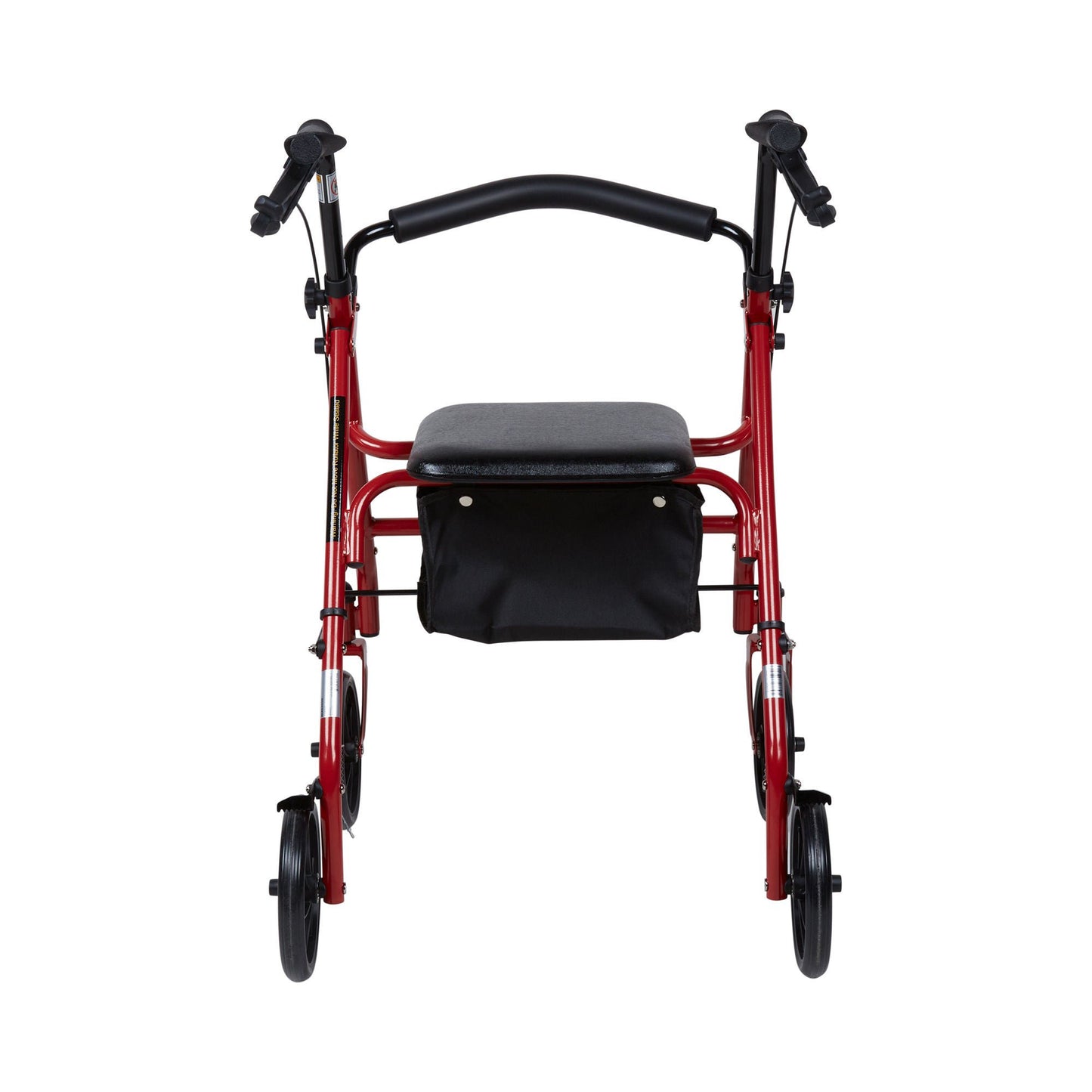 WALKER, ROLLATOR DURA FOLDING STEEL W/7.5" WHLS RED 350LB