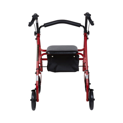 WALKER, ROLLATOR DURA FOLDING STEEL W/7.5" WHLS RED 350LB