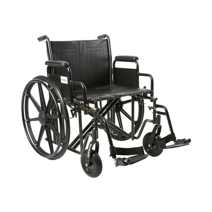 WHEELCHAIR, HD DUAL CROSS BRACE DDA SF 22" 450LBS