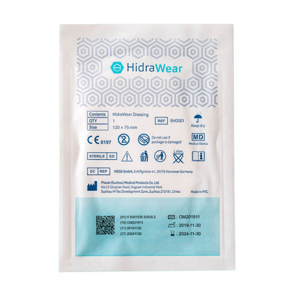 DRESSING, SUPERABSORBENT HIDRAWEAR 7.5X12CM (30/PK 24PK/CS)