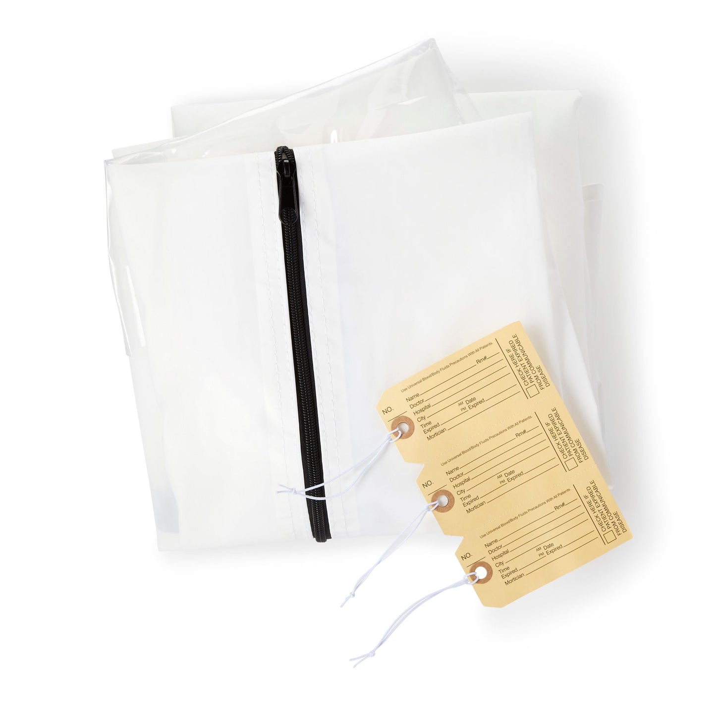 BAG, BODY WHT W/ID TAG ADLT (12/CS)