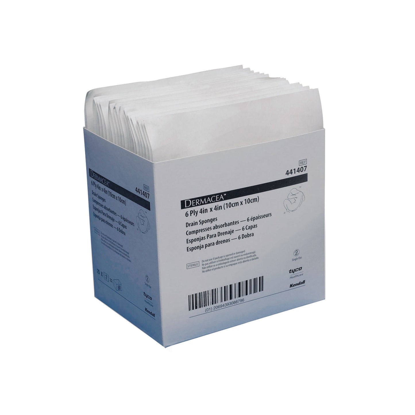 SPONGE, IV DRAIN 4"X4" STR (25/BX 12BX/CS) KENDAL