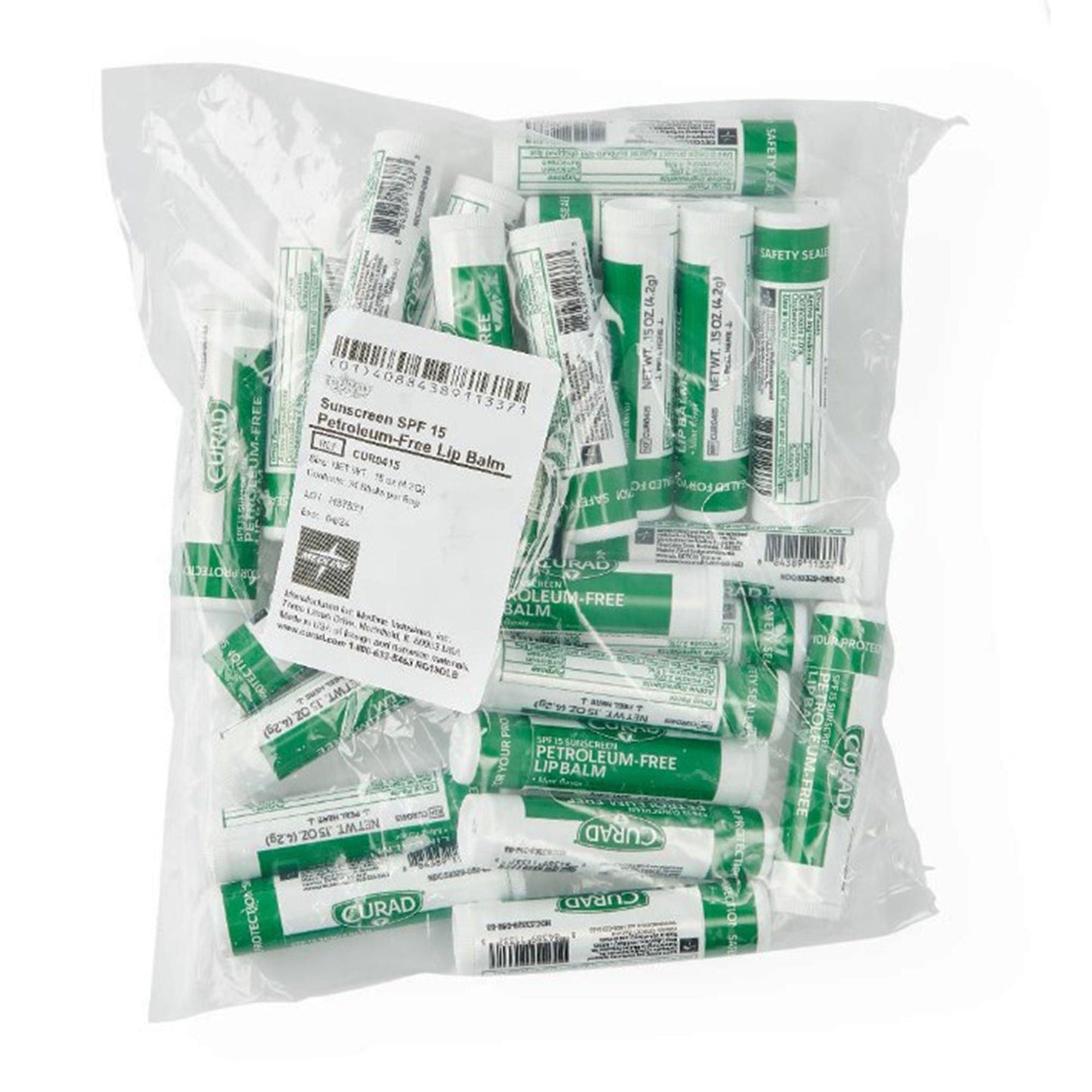 BALM, CURAD LIP PETRO FREE SPF15 (600/CS)