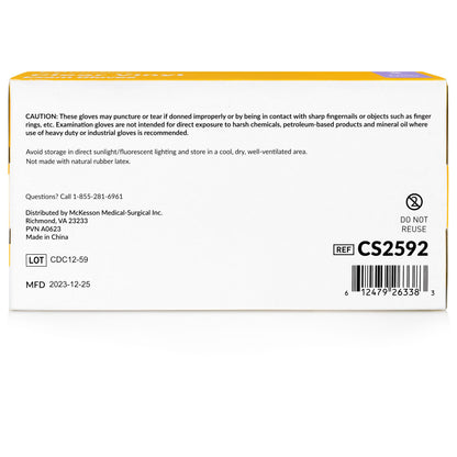 GLOVE, EXAM VNYL SM N/S (100/BX 10BX/CS)