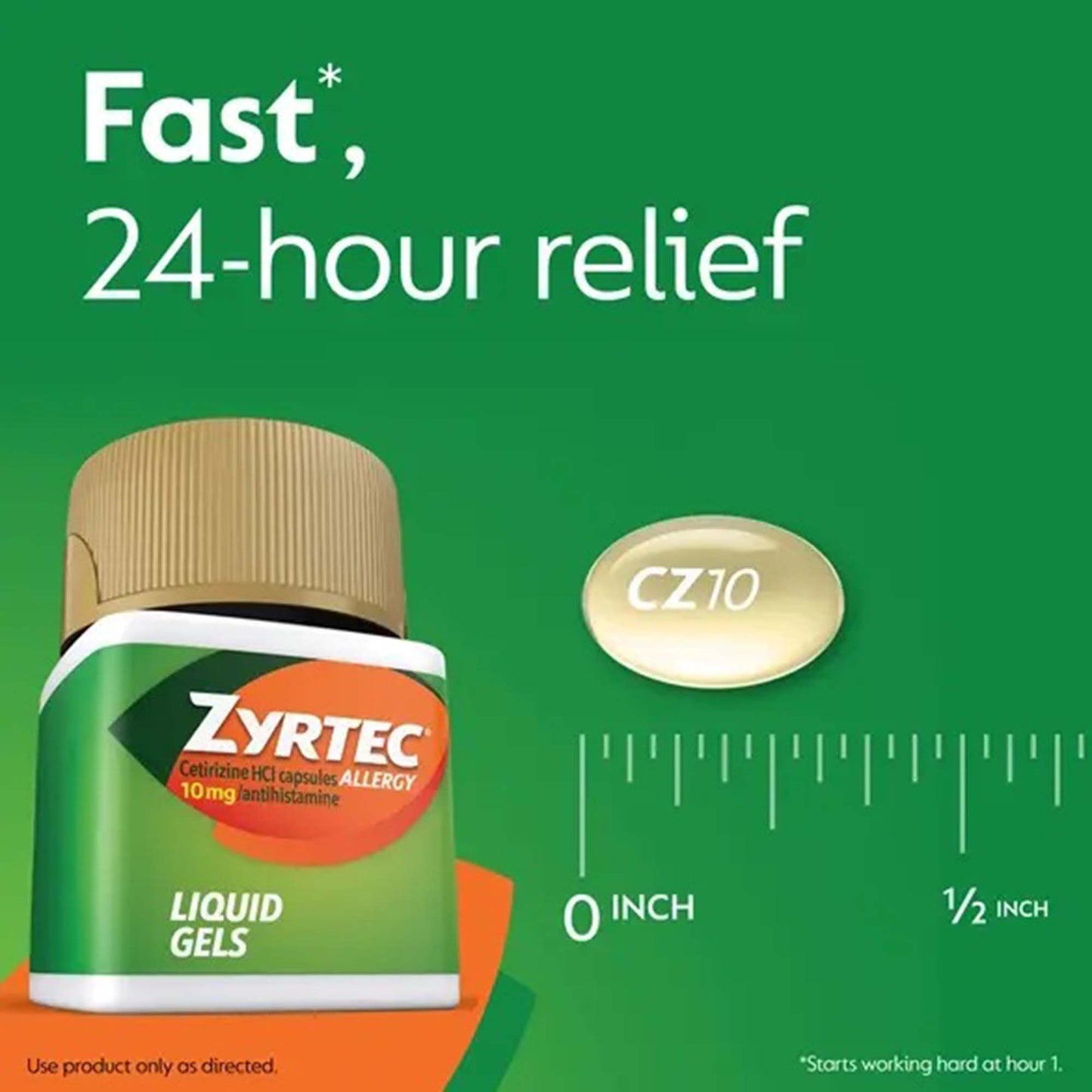 ZYRTEC, CAP LIQ GEL ALLERGY 10MG (40/BT)