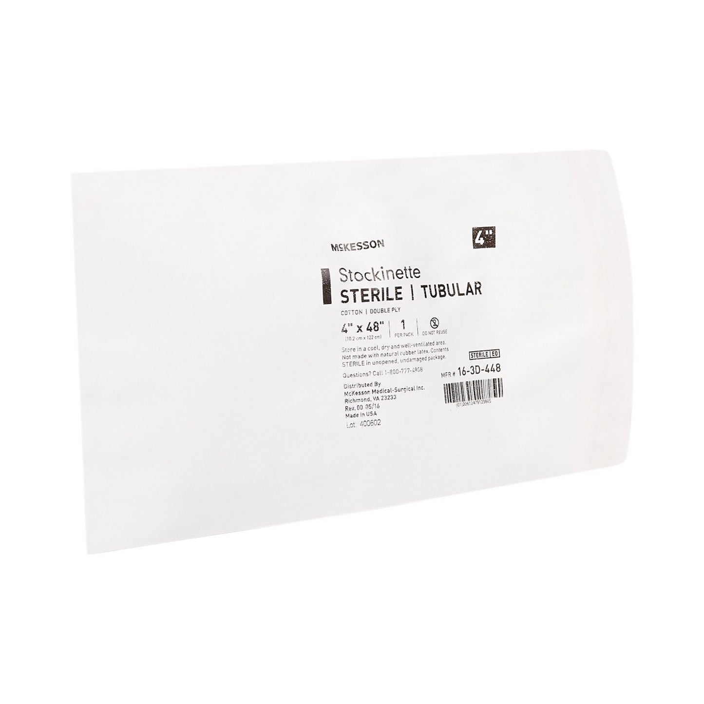 STOCKINETTE, TUBULAR 2PLY STR 4"X48"(20/CS)