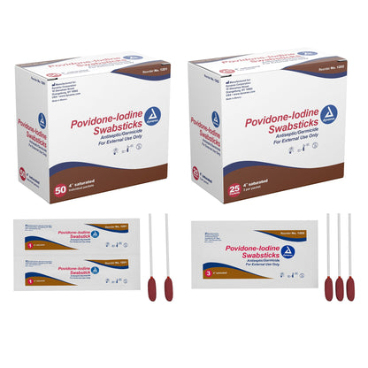SWABSTICK, PVP (3/PK 25/BX 10BX/CS)